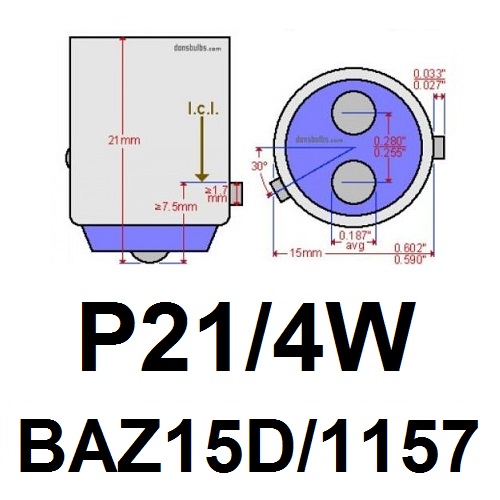 P21/4W (BAZ15D/1157) I PONIŠTIVAČI GREŠKE