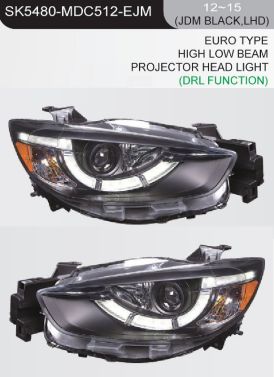 MAZDA CX-5 BLACK 12-15 (REAL DRL, LED TUBE, PROJECTOR HIGH/LOW)