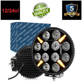 LED REFLEKTOR - RADNO SVETLO 9"/23cm 120W + DRL 5W (NARANDZASTO)