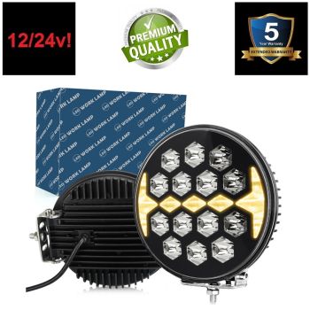 LED REFLEKTOR - RADNO SVETLO 9"/23cm 120W + DRL 5W (NARANDZASTO)