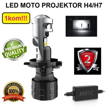 BI LED - MOTO PROJEKTOR H4/H7 50W 12000LM (LED CHIP UGRADJEN) - CENA JE ZA 1kom. !!!