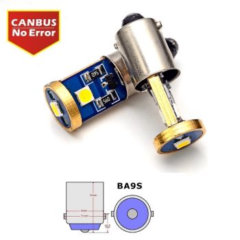 LED T4W/BA9S GOLD CAN 3smd