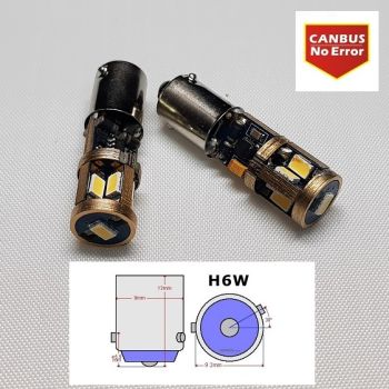 LED H6W/BAX9S GOLD CAN 9smd