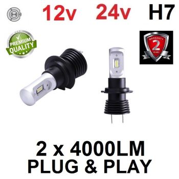 H7 SET LUMILED ZES chip 8000LM ATOM-series - ZA SREDNJE/DUGO/MAGLENKU - PLUG&PLAY 