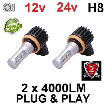 H8 SET LUMILED ZES chip 8000LM ATOM-series - SREDNJE/DUGO/MAGLENKU - PLUG&PLAY 