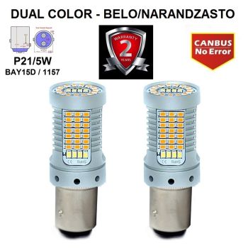 LED SIJALICE P21/5W/BAY15D/1157 (DUAL COLOR) - CANBUS