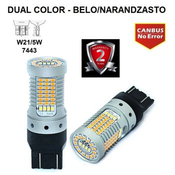 LED SIJALICE W21/5W-7443 (DUAL COLOR) - CANBUS