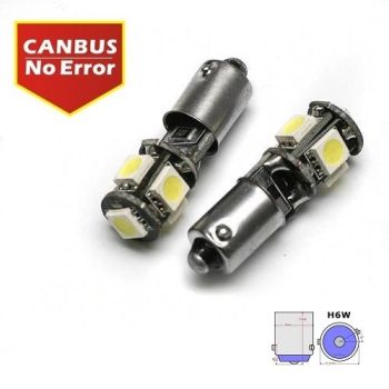 LED H6W/BAX9S 5X5050 CANBUS