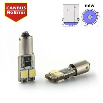 LED H6W/BAX9S 4X5050 CANBUS