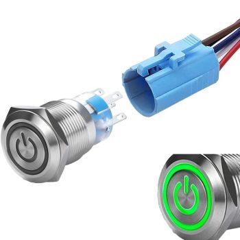 LED TASTER 16mm. - ZELENI