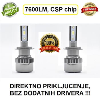 HB3/9005 SET CSP chip 7600LM - ZA SREDNJE/DUGO/MAGLENKU 