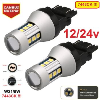 LED SIJALICE W21/5WCK (T20CK/7443CK) - 30*3030smd- CK VERZIJA (UKRSTENI KONTAKTI !!!)