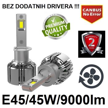 H1 SET 9000LM E45 - CANBUS ZA SREDNJE/DUGO/MAGLENKU - BEZ DODATNOG DRIVER-a