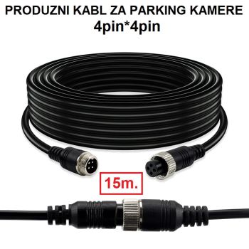 PRODUZNI KABL 4*4PIN AVIATION KONEKTOR MUSKO-ZENSKI 15m.