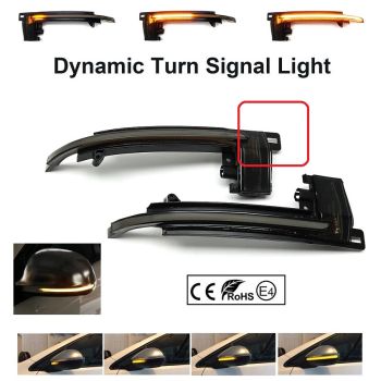 LED BOCNI DYNAMIC MIGAVCI U RETROVIZORU, TIPSKI - AUDI - SMOKE LENS