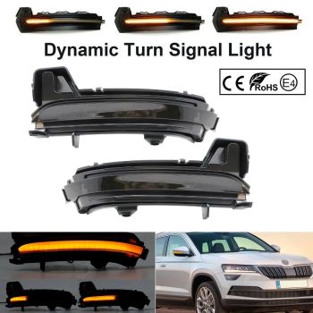 LED BOCNI DYNAMIC MIGAVCI U RETROVIZORU, TIPSKI - SKODA - SMOKE LENS