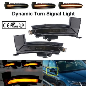 LED BOCNI DYNAMIC MIGAVCI U RETROVIZORU, TIPSKI - SKODA - SMOKE LENS