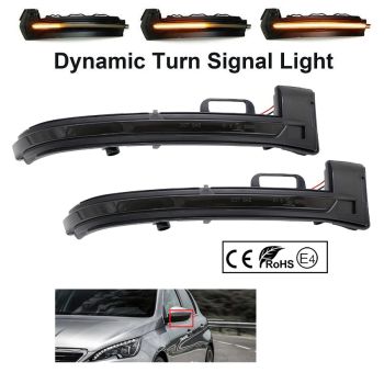 LED BOCNI DYNAMIC MIGAVCI U RETROVIZORU, TIPSKI - PEUGEOT - SMOKE LENS