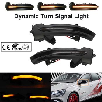 LED BOCNI DYNAMIC MIGAVCI U RETROVIZORU, TIPSKI - RENAULT - SMOKE LENS