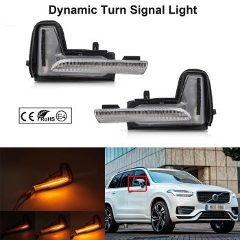 LED BOCNI DYNAMIC MIGAVCI U RETROVIZORU, TIPSKI - VOLVO - CLEAR LENS