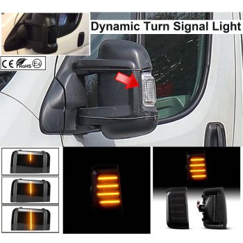LED BOCNI DYNAMIC MIGAVCI U RETROVIZORU, TIPSKI - FIAT - SMOKE LENS