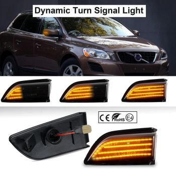 LED BOCNI DYNAMIC MIGAVCI U RETROVIZORU, TIPSKI - VOLVO - SMOKE LENS