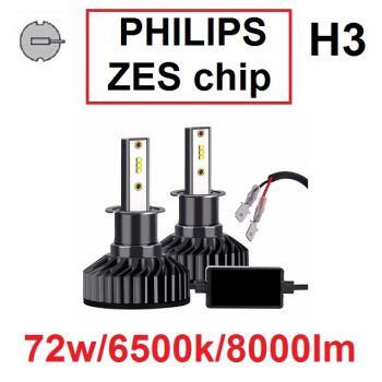 H3 SET PHI ZES chip 8000LM - SREDNJE/DUGO/MAGLENKU