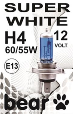 HALOGENA SIJALICA BEAR H4 SUPER WHITE 12V 60/55W