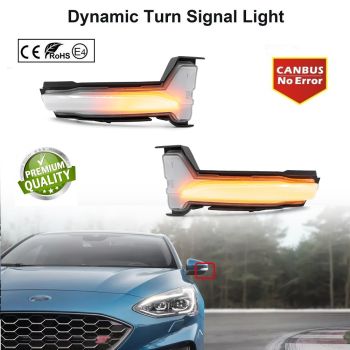 LED BOCNI DYNAMIC MIGAVCI U RETROVIZORU, TIPSKI - FORD - WHITE LENS