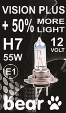 HALOGENA SIJALICA BEAR H7 VISION PLUS +50% 12V 55W